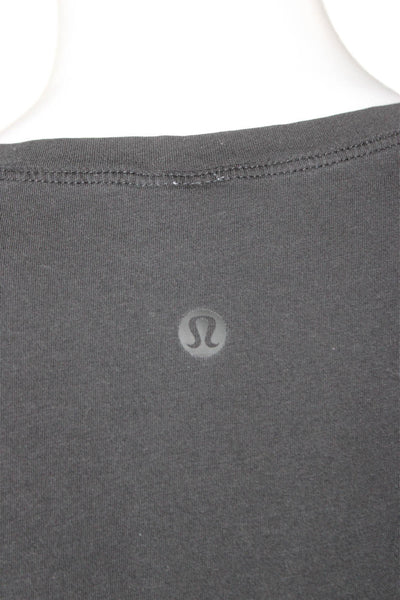 Lululemon Womens Sleeveless Basic Tank Black Pima Cotton Round Neck Size 8