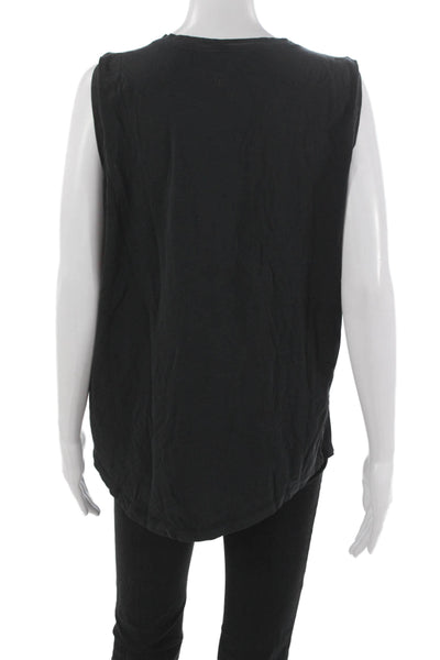 Lululemon Womens Gray Sleeveless Basic Tank Polyester Crew Neck Size L