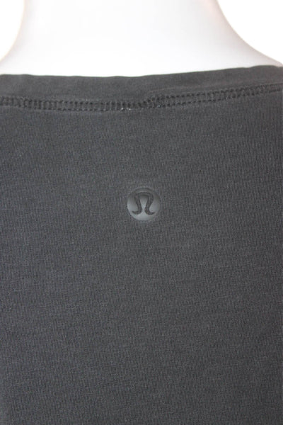 Lululemon Womens Gray Sleeveless Basic Tank Polyester Crew Neck Size L