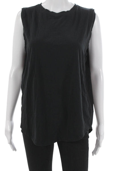 Lululemon Women Black Basic Tank Sleeveless Round Neck Polyester Size S