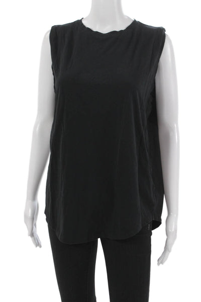 Lululemon Women Black Basic Tank Sleeveless Round Neck Polyester Size S