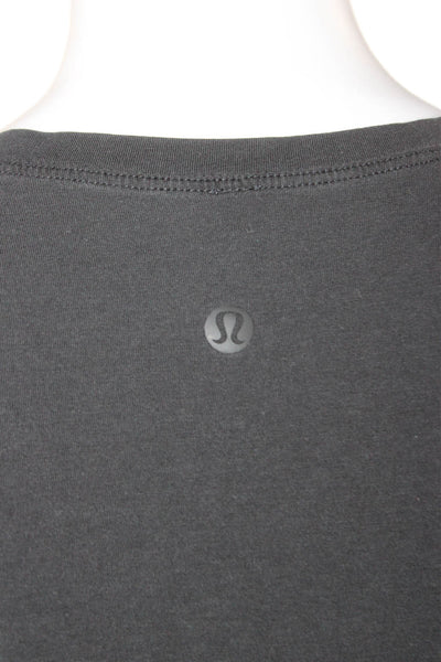 Lululemon Women Black Basic Tank Sleeveless Round Neck Polyester Size S