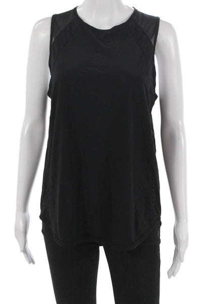 Lululemon Women Basic Sleeveless Tank Top Black Polyester Round Neck Size S