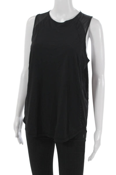 Lululemon Women Basic Sleeveless Tank Top Black Polyester Round Neck Size S