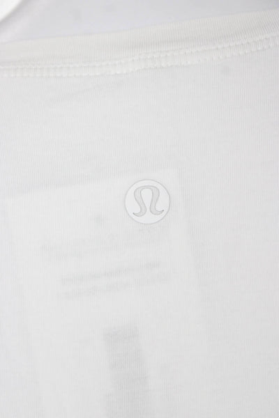 Lululemon Women Basic Tank White Crewneck Sleeveless Polyester Size 8