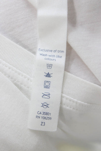 Lululemon Womens Basic Sleeveless Crew Tank White 92% Pima Cotton Size 8