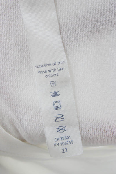 Lululemon Women Basic White Pima Cotton Round Neck Tank Size 8