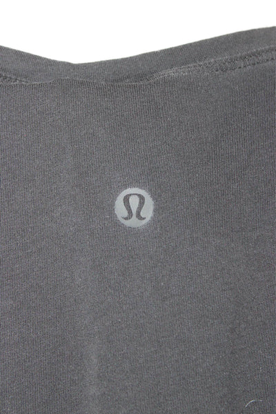Lululemon Women Basic Pima Cotton Black Tank Top Round Neck Size 10