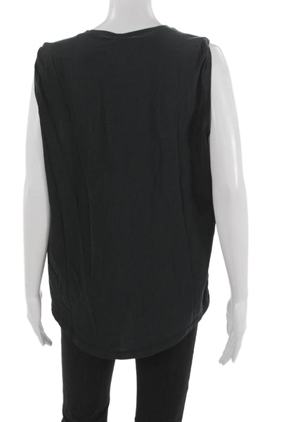 Lululemon Women Basic Tank Black Polyester Crew Neck Sleeveless Size S