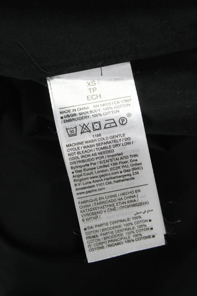 Banana Republic Womens Black V-Neck Shift Dress 3/4 Sleeve Cotton Size XS