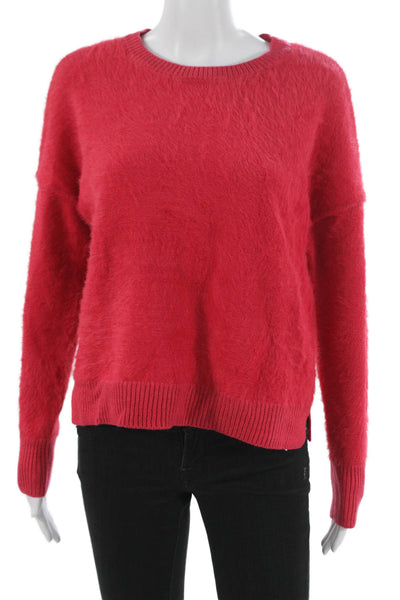 Sanctuary Womens Red Pullover Sweater Crew Neck Nylon Long Sleeve Size 2XS