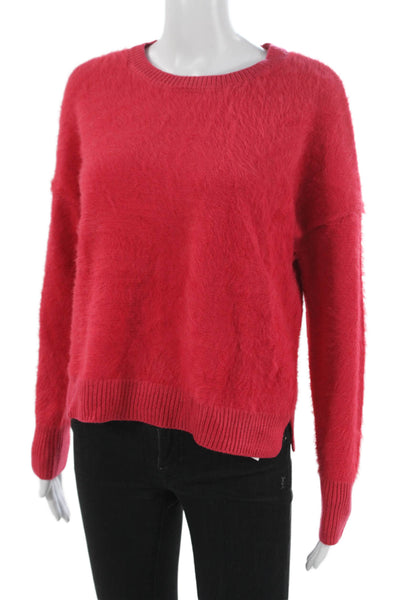 Sanctuary Womens Red Pullover Sweater Crew Neck Nylon Long Sleeve Size 2XS