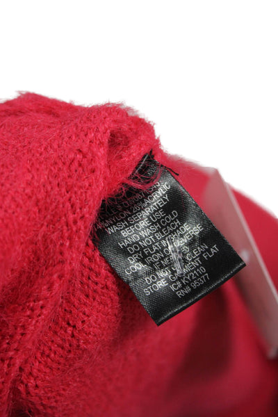 Sanctuary Womens Red Pullover Sweater Crew Neck Nylon Long Sleeve Size 2XS