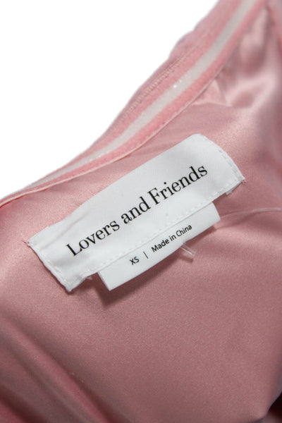 Lovers + Friends Women Bodycon Strapless Pink Dress Zip Size XS