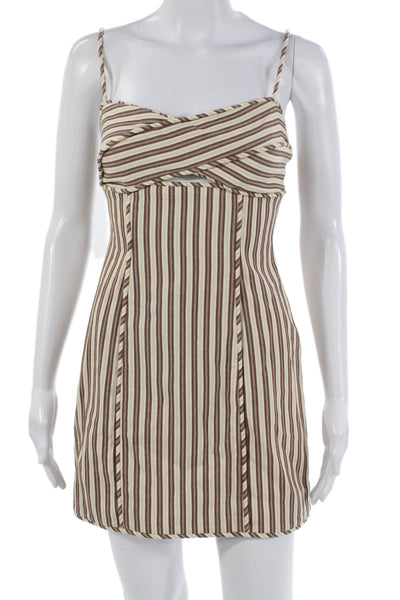 Significant Other Womens Mini Striped Sweetheart Cotton Dress Sleeveless Size 2