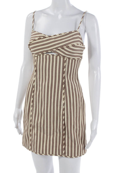 Significant Other Womens Mini Striped Sweetheart Cotton Dress Sleeveless Size 2