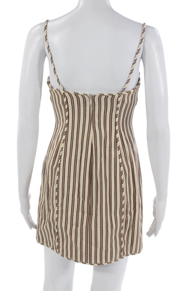Significant Other Womens Mini Striped Sweetheart Cotton Dress Sleeveless Size 2
