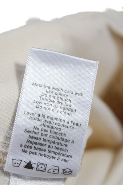 Veronica Beard Women Shirt Dress Ivory Cotton Short Sleeve Size 14