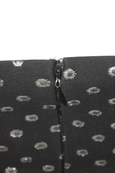 Tanya Taylor Womens Strapless Silk Polka Dot Mini Dress Black Zip Size 2