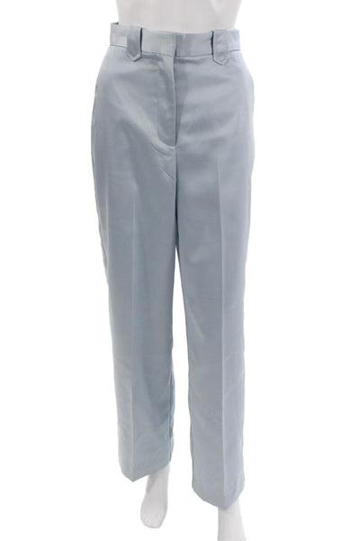 Zara Women Dress Pants Blue Polyester Solid Zip Size XS