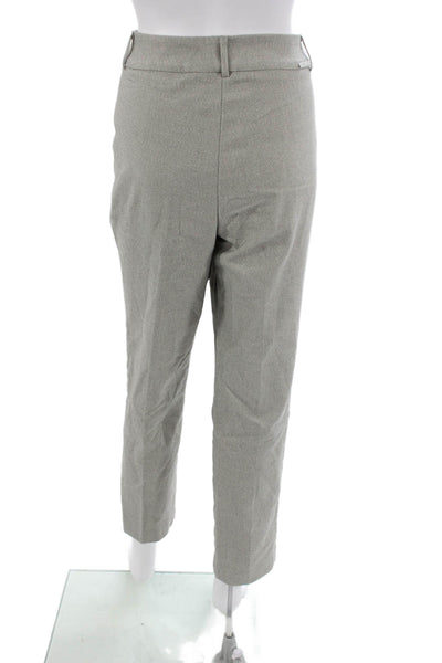 iltm Women Ankle Pants Gray Viscose Button Size L