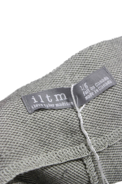 iltm Women Ankle Pants Gray Viscose Button Size L
