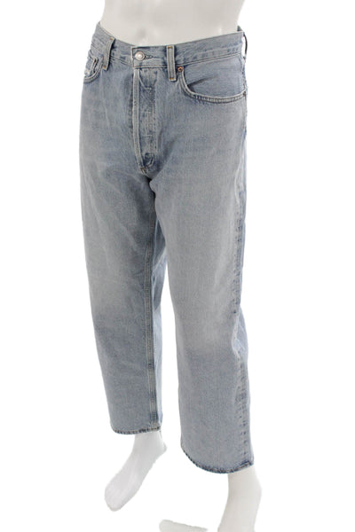 Agolde Unisex Straight Blue Jeans Button Fly Size 33