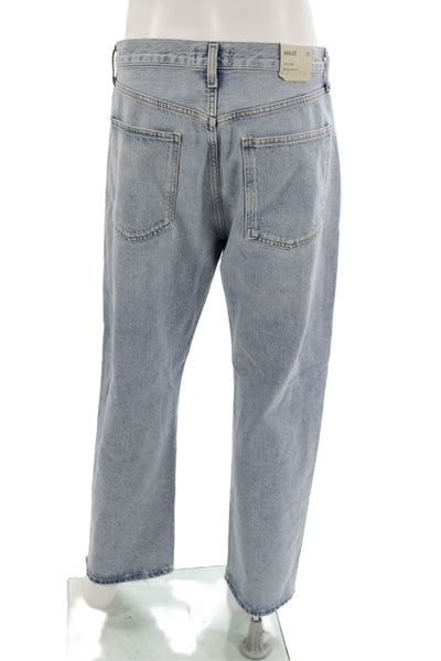 Agolde Unisex Straight Blue Jeans Button Fly Size 33