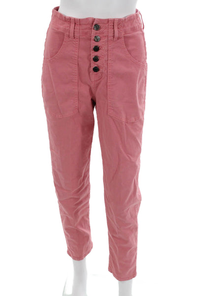 Veronica Beard Women Pink Straight Jeans Cotton Size 25