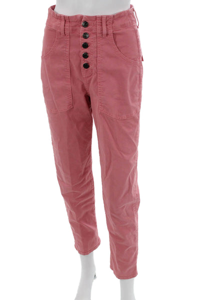 Veronica Beard Women Pink Straight Jeans Cotton Size 25