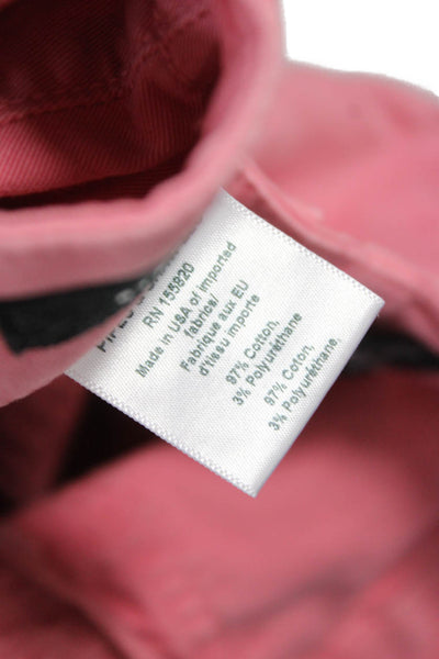 Veronica Beard Women Pink Straight Jeans Cotton Size 25