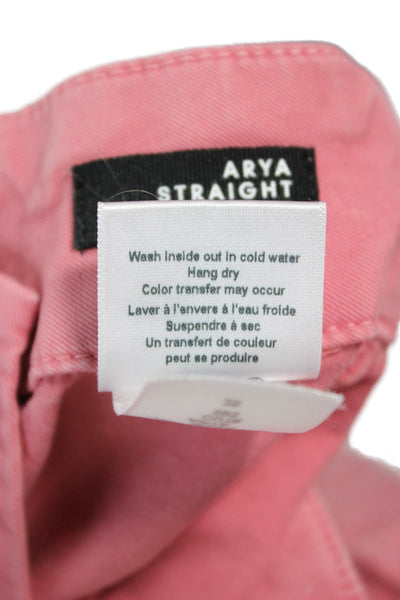 Veronica Beard Women Pink Straight Jeans Cotton Size 25