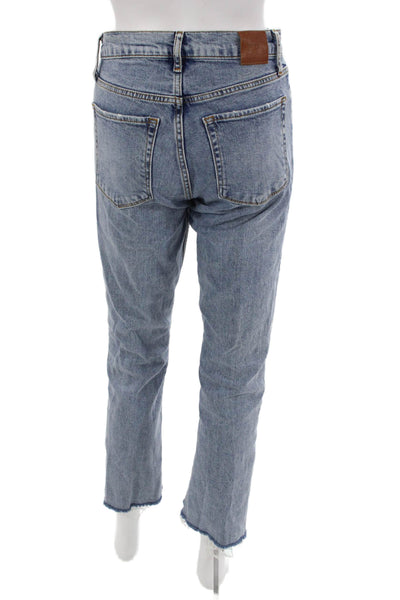 Anine Bing Womens Cropped Mid Rise Blue Jeans Size 27