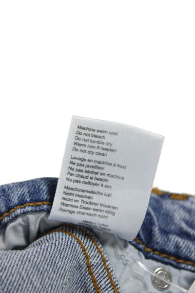 Anine Bing Womens Cropped Mid Rise Blue Jeans Size 27