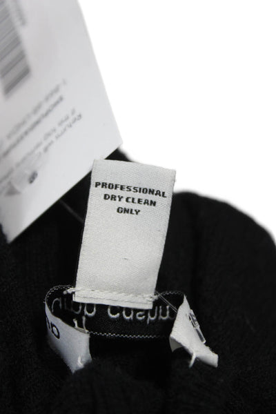 Autumn Cashmere Womens Black Cashmere Crew Neck Pullover Size S