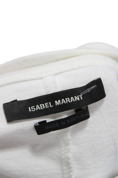 Isabel Marant Womens Cropped White Cotton T Shirt Crewneck Short Sleeve Size S