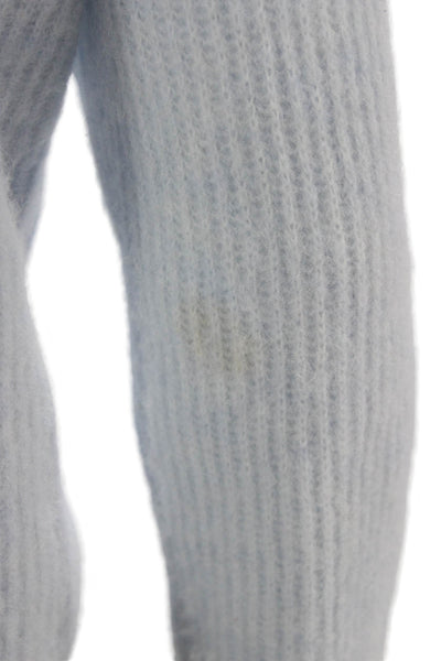 Intermix Women Cardigan Alpaca V Neck Long Sleeve Blue Size S