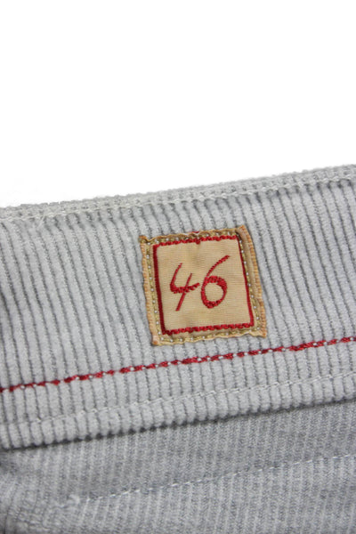 Pescarolo Mens Cropped Gray Cotton Pants Size 46