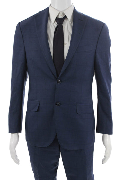 Boyds Philadelphia Mens 2 Piece Blue Check Cupro Suit Size 48