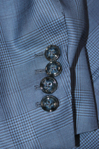 Boyds Philadelphia Mens 2 Piece Blue Check Cupro Suit Size 48