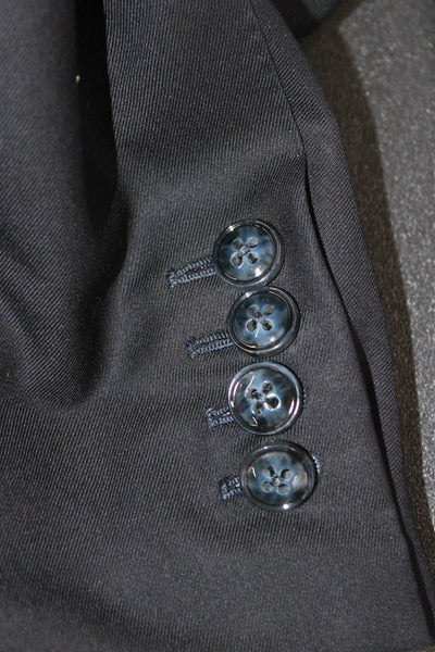 Boyds Philadelphia Mens 2 Piece Wool Suit Black Solid Size 48