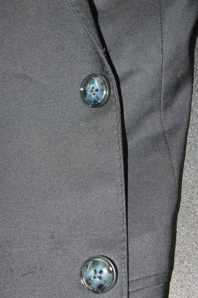 Boyds Philadelphia Mens 2 Piece Wool Suit Black Solid Size 48