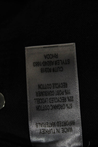 Agolde Womens Mom Shorts Black Organic Cotton Button Size 23