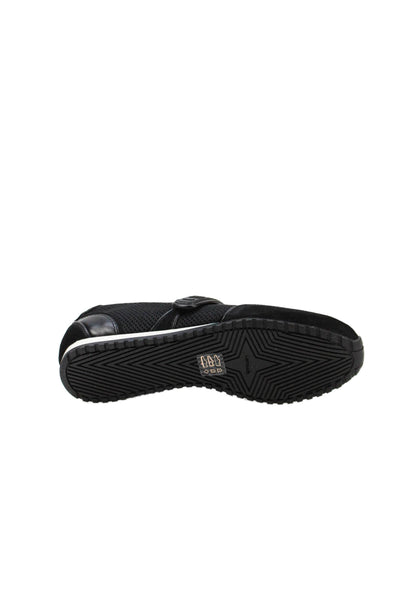Larroude Womens Single Strap Knit Leather Trim Mary Jane Sneakers Black Size 6
