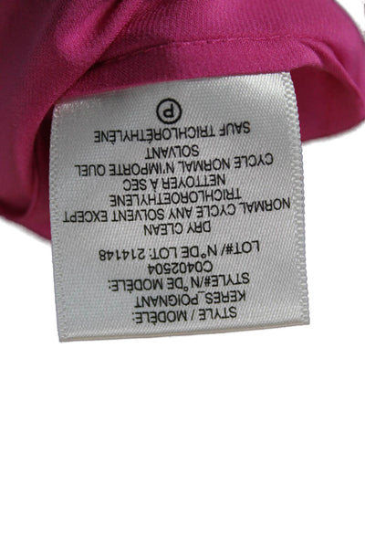 Theory Women Silk Pink Halter Sleeveless Basic Tank Size PP
