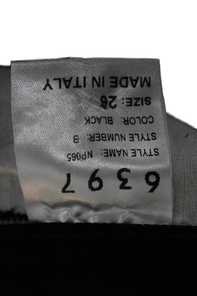 6397 Womens Black Cropped High Rise Cotton Jeans Inseam 28 Size 26