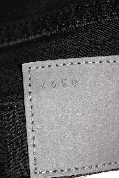 6397 Womens Black Cropped High Rise Cotton Jeans Inseam 28 Size 26