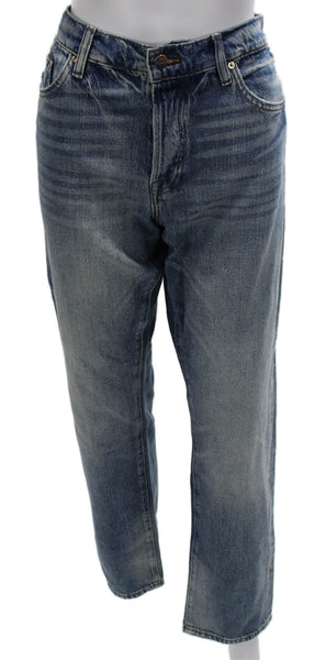 Frame Womens Straight Jeans Blue High Rise Cotton Blend Size 26