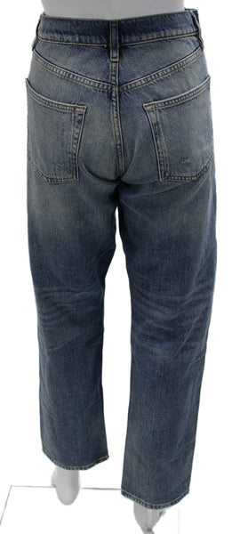Frame Womens Straight Jeans Blue High Rise Cotton Blend Size 26