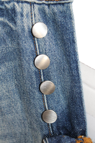Frame Womens Straight Jeans Blue High Rise Cotton Blend Size 26